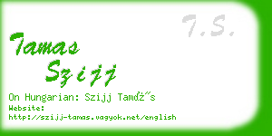 tamas szijj business card